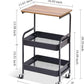 3-Tier Metal Storage Cart with Handle