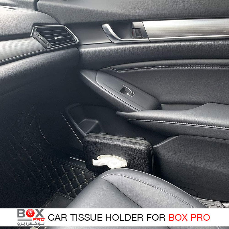 BoxPro-10 luxury leather car tissue box from