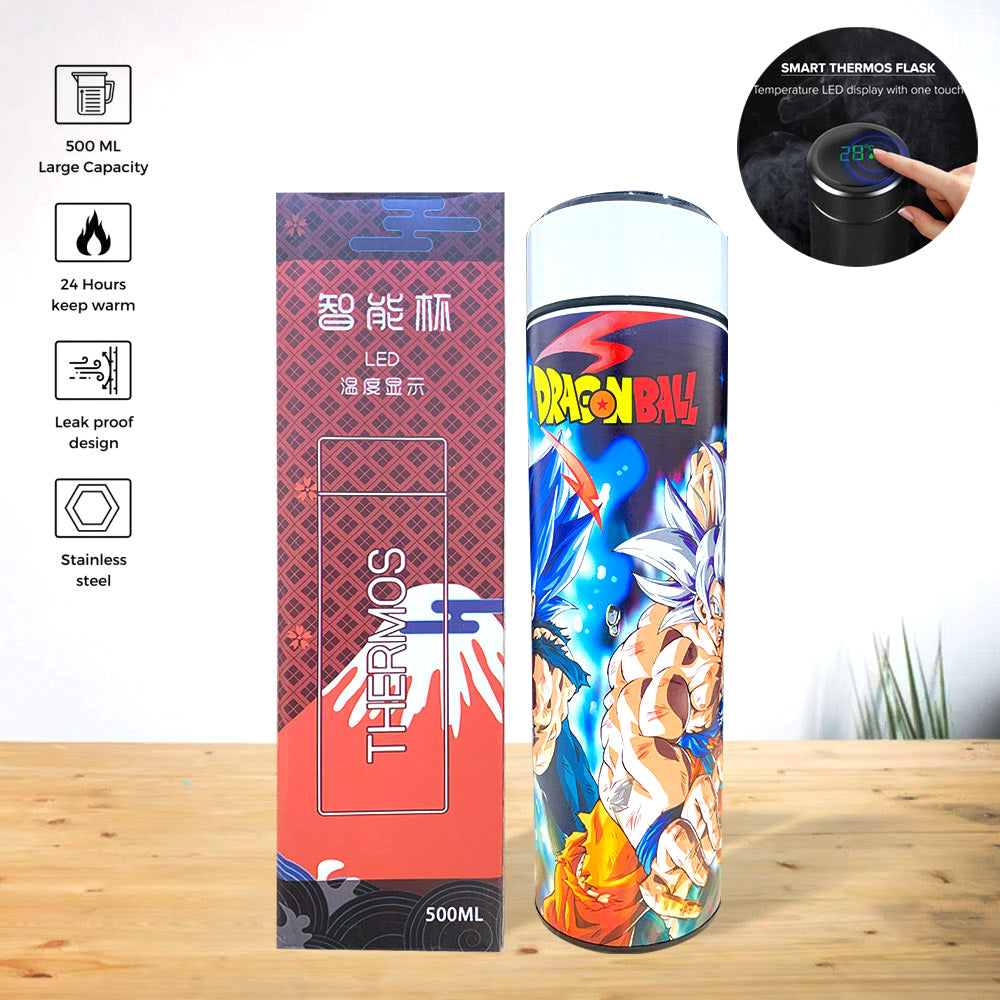Dragon Ball Z Fan LED Smart Thermos Water Bottle 500ML