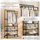 Clothes rack on wheels with 3 layers