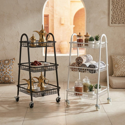 سلة تخزين بثلاثة أرفف