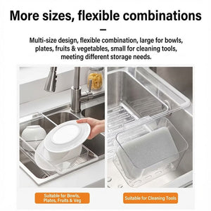 درج الأطباق فوق الحوض