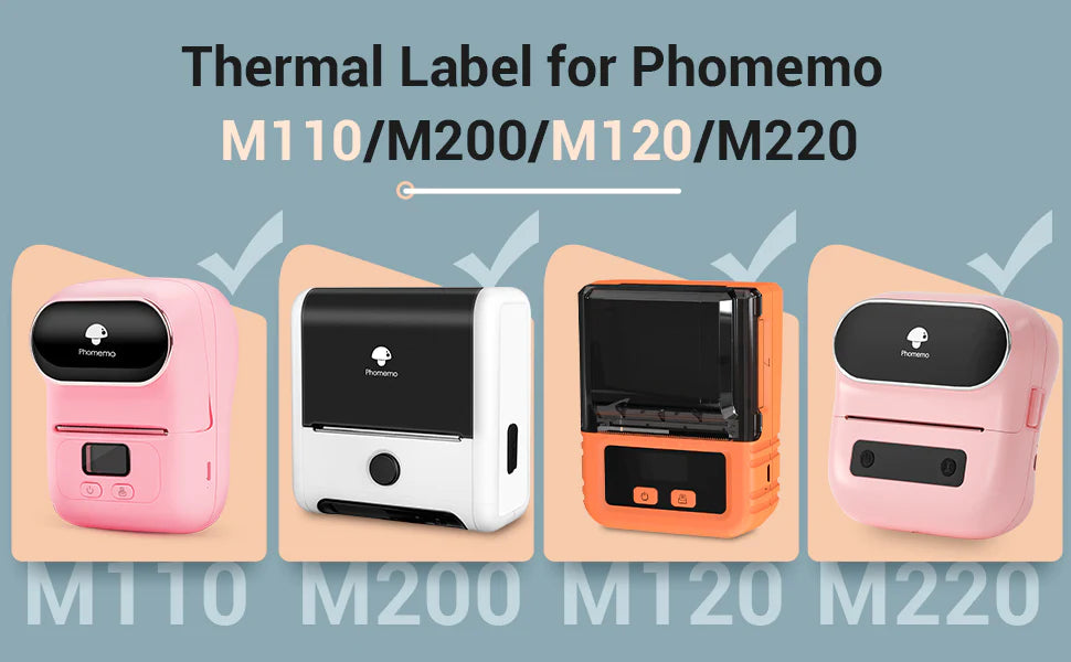 Phomemo Printer Labels 40x30mm/230Pcs Square/Blue