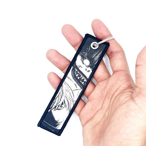 Embroidered keychain on Japanese anime tags