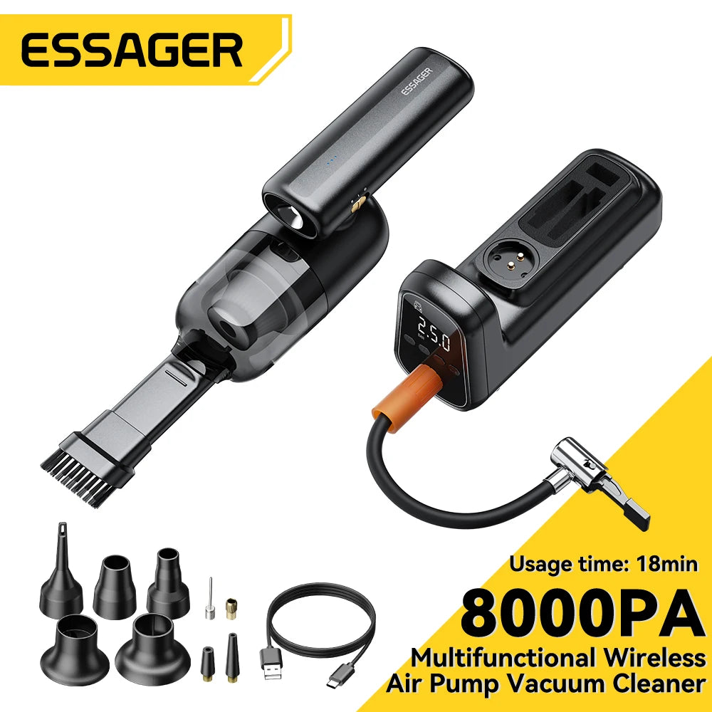 Essager F19 Plus 8000Pa Rechargeable Handheld Vacuum Cleaner