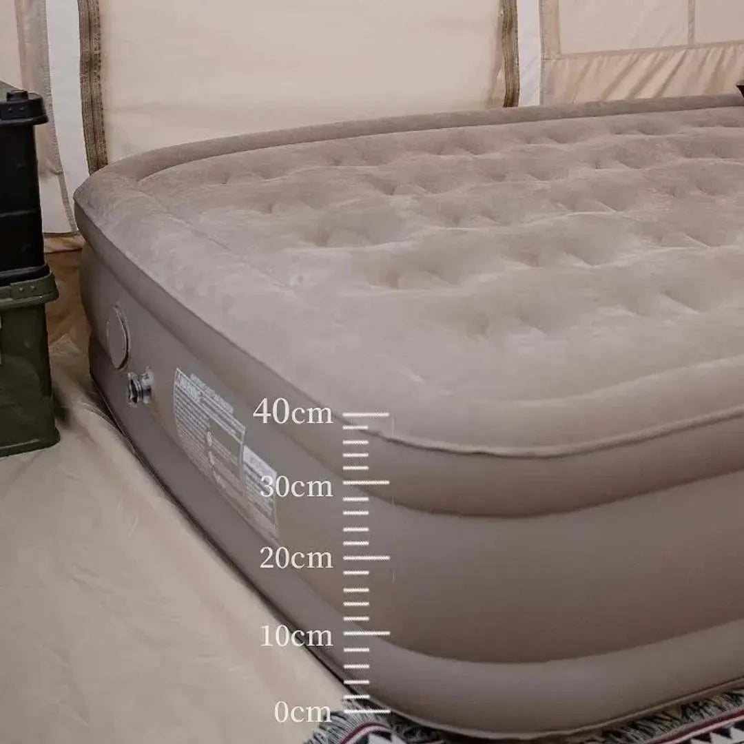 سرير هوائي جبلي مع مضخة ووسادة قابلة للنفخ