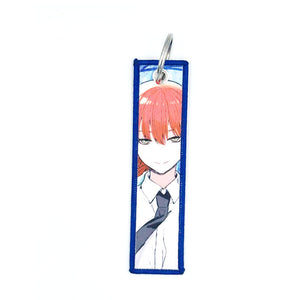 Embroidered keychain on Japanese anime tags