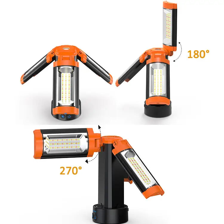 Rechargeable three-head LED light
