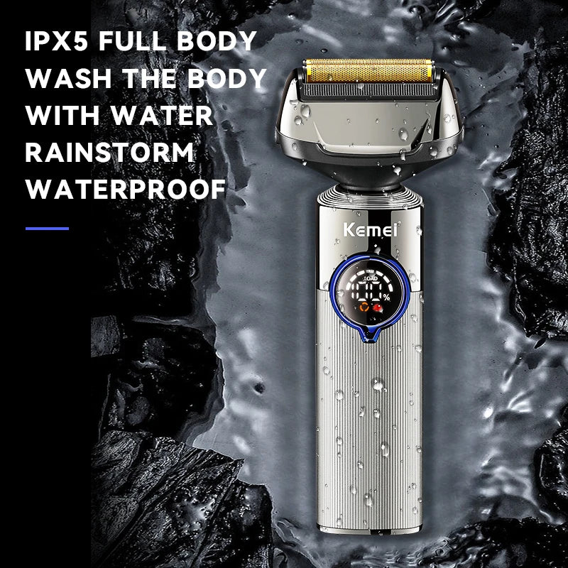 KEMEI KM-3211 Rechargeable IPX5 Waterproof Electric Shaver