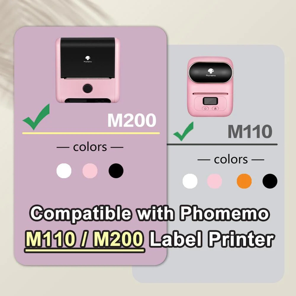 Phomemo Printer Labels 40x40mm/180Pcs/White