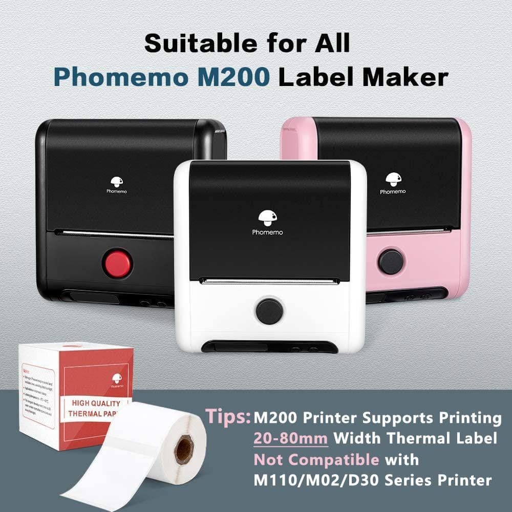 Phomemo Printer Labels 40x60mm/130Pcs Transparent