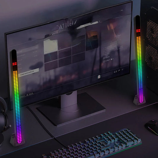 ضوء إيقاعي لاسلكي للتحكم بالصوت RGB،
