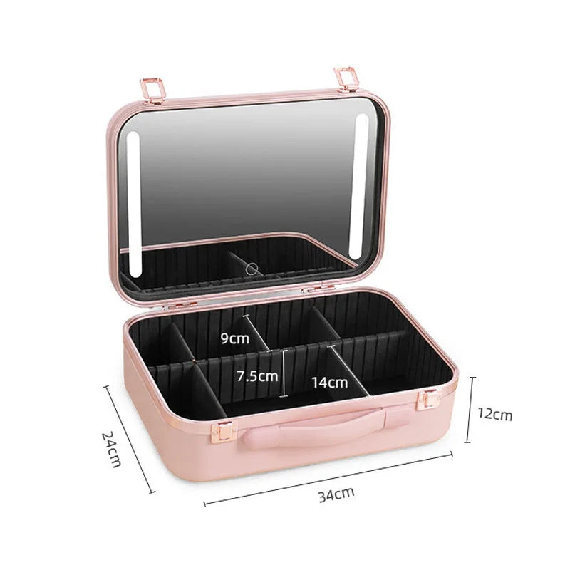 Makeup Travel Case with LED Light