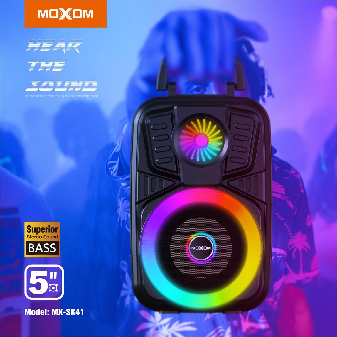 Moxom MX-SK41 LED Wireless Speaker
