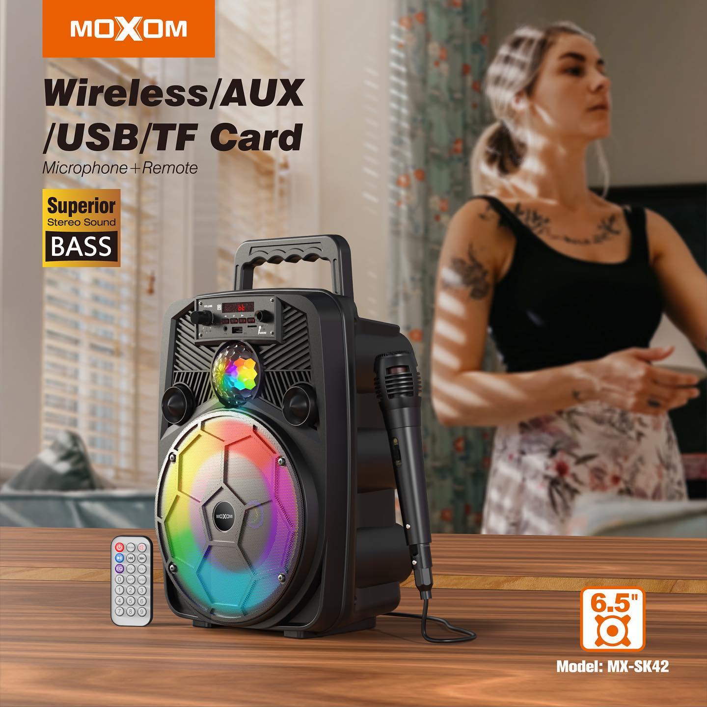 MOXOM SK42 BT SPEAKER RGB