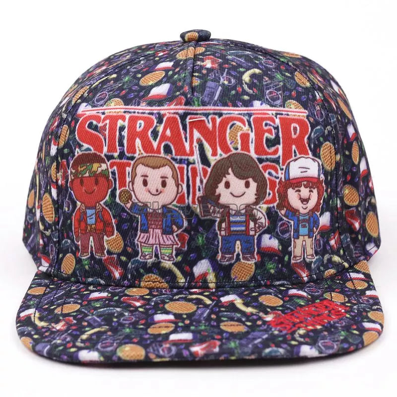 Strange things cartoon characters Snapback Baseball Cap