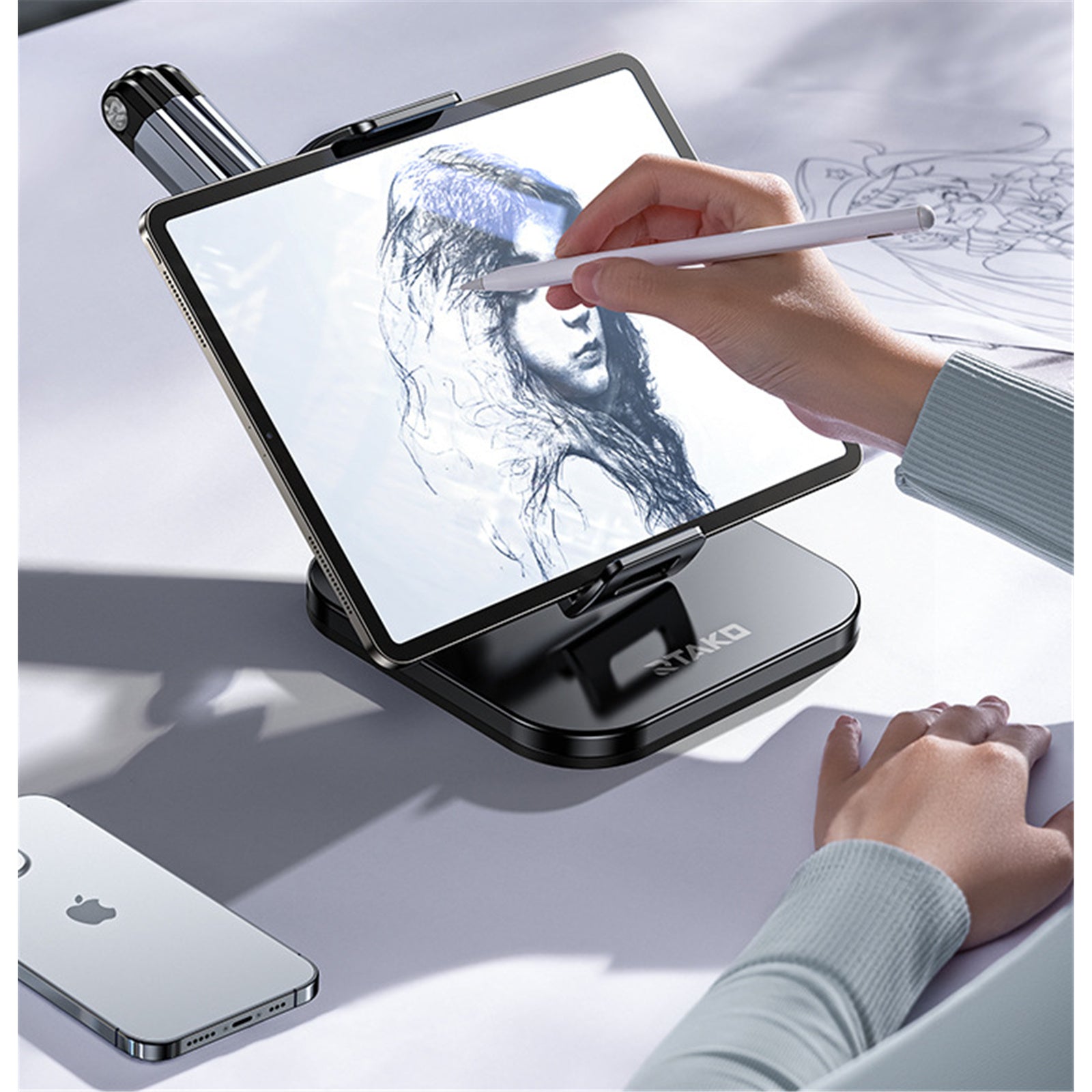 Rtako 911 Adjustable Desktop Mobile Tablet Stand