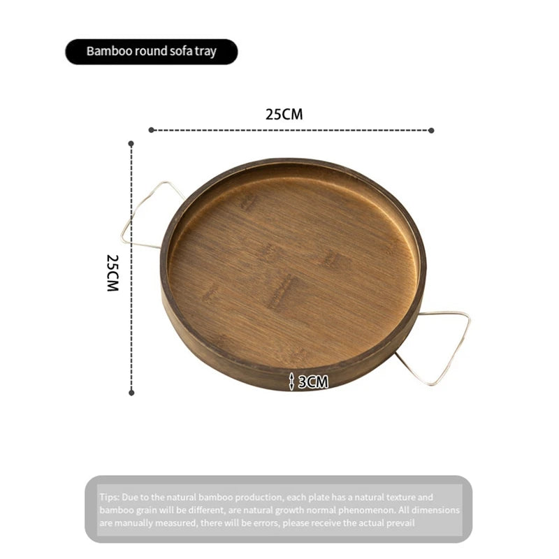 Wooden circular foldable sofa table