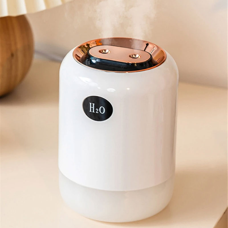 Double Humidifier,Air Purifier For Home 700ML - White