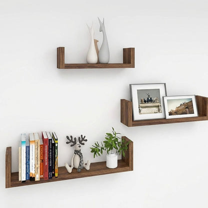 طقم ارفف خشبي 3 قطع