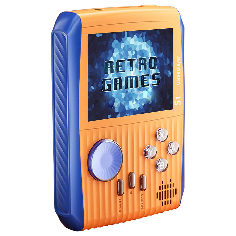 666 Classic Retro Toys for Kids, Rechargeable Battery 3 Inch Screen - Orange