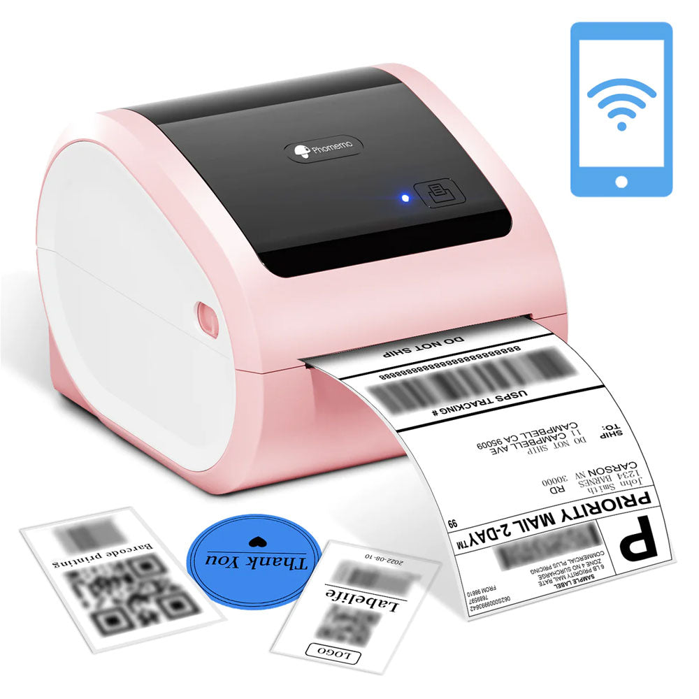 Phomemo D520-BT Thermal Label Printer / Pink