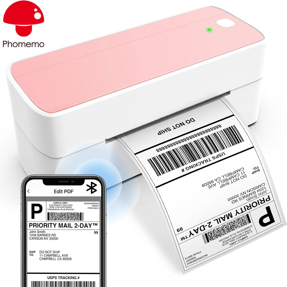 Phomemo PM-241-BT Printer Wireless Thermal / Pink+White