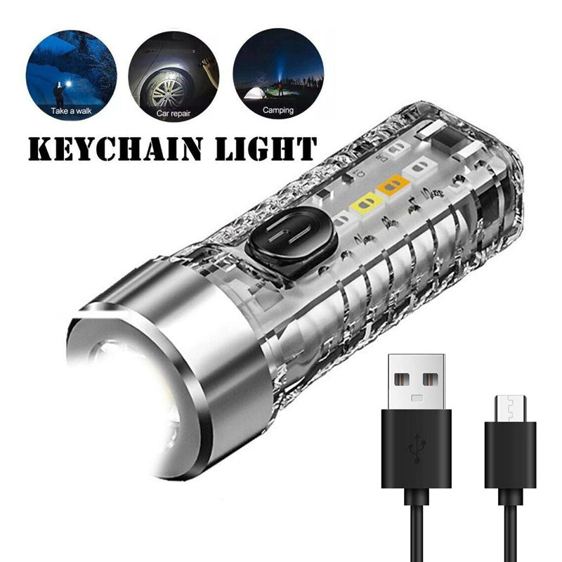 BoxPro-28 Mini Rechargeable Keychain Flashlight LED