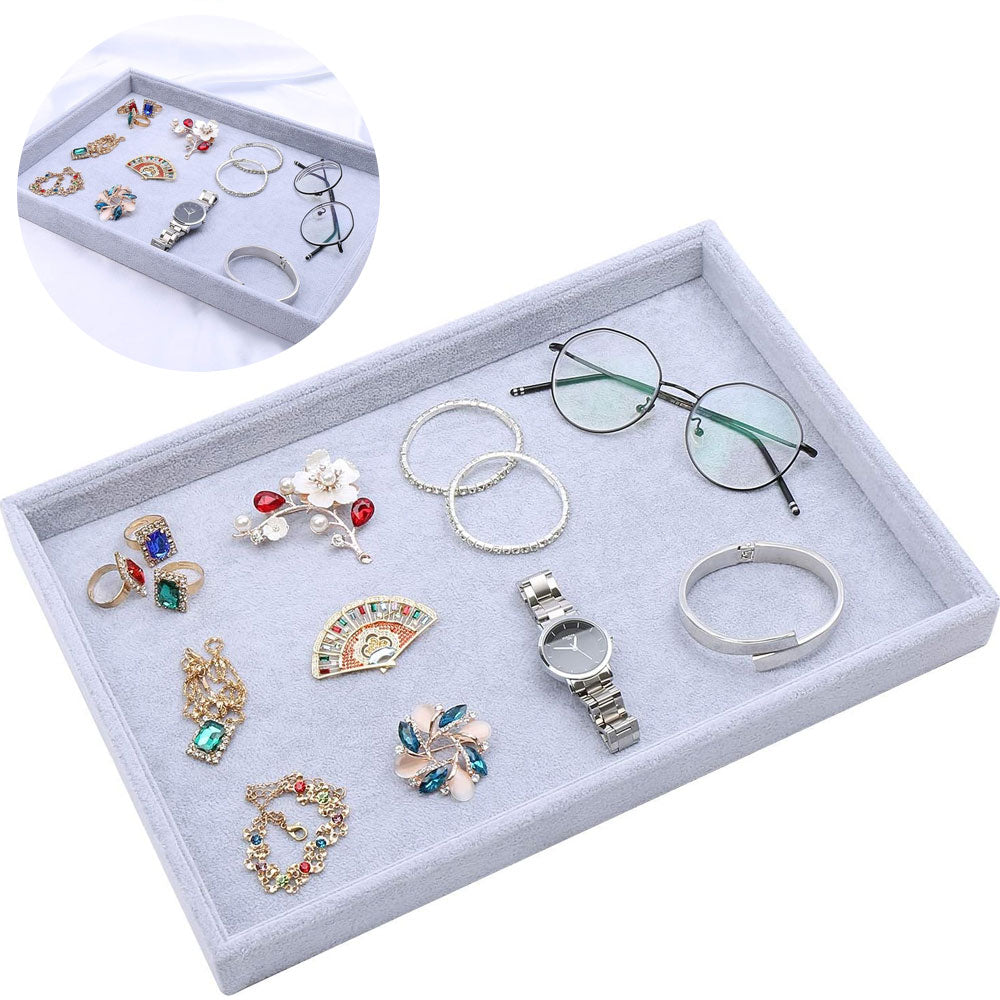 Velvet jewelry organizer box
