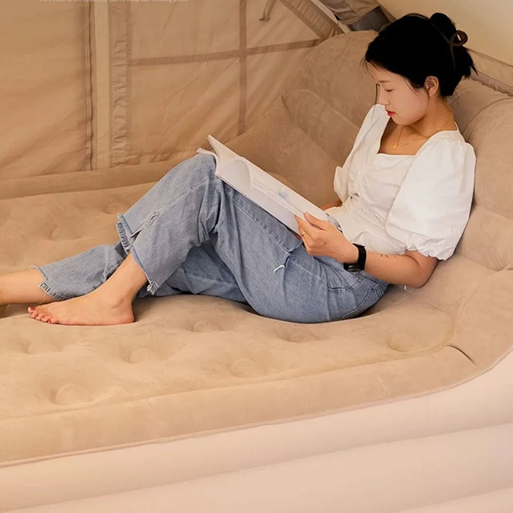 Inflatable Air Bed with Pump and Two Pillows