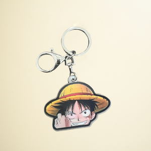 🏴‍☠️ ميدالية مفتاح ثلاثية الأبعاد – لوفي قائد قراصنة قبعة القش | تصميم أنمي مميز لعشاق One Piece