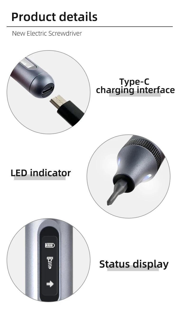 Rechargeable mini electric screwdriver set
