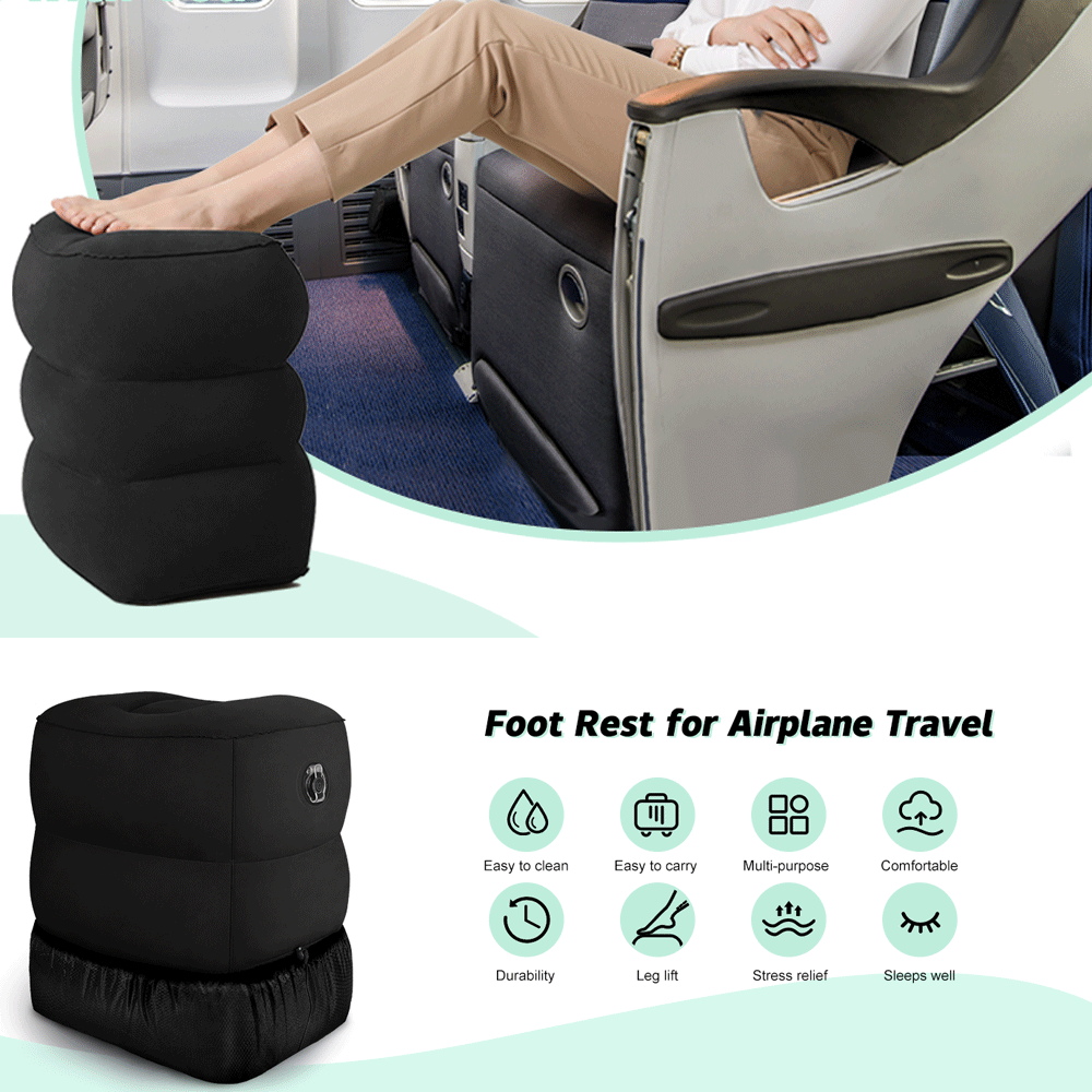 Inflatable Foot Rest Pillow for Travel