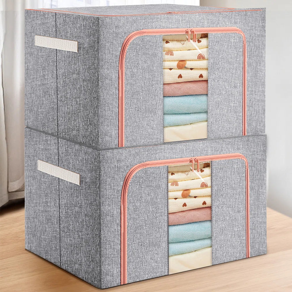 Foldable clothes storage box 66L