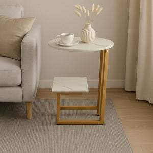 طاولة جانبية دائرية فاخرة مودرن وعملية