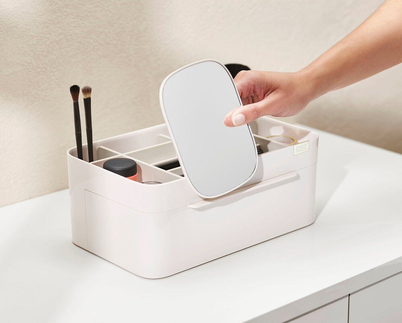 Cosmetic Organizer With Drawer , Mirror
