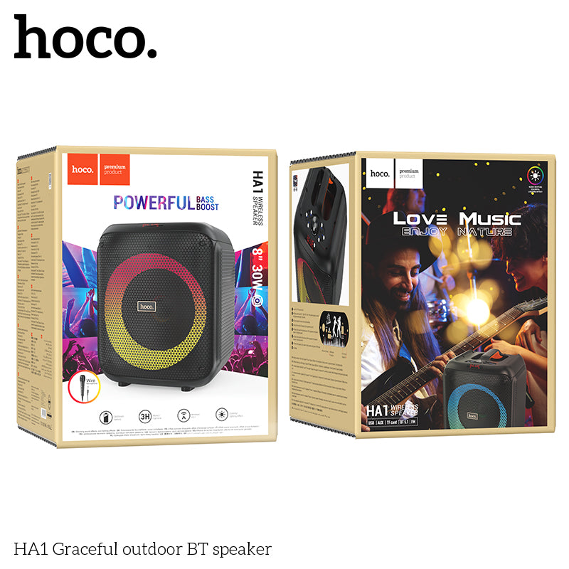 HOCO wireless speaker +microphone Graceful HA1 black