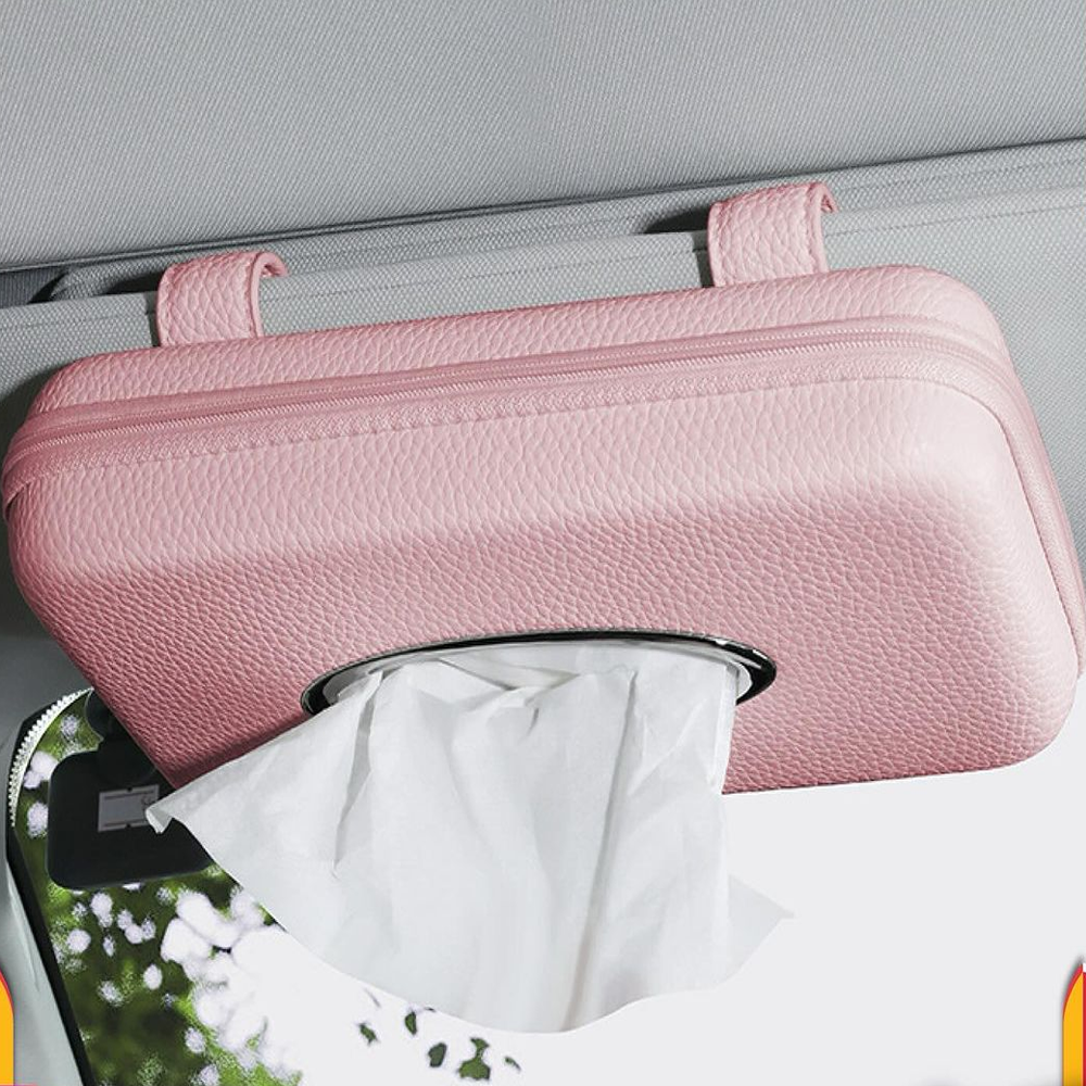 BoxPro-10 luxury leather car tissue box from