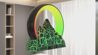 ‏ساعة منبه مع مكبر صوت بلوتوث وشحن لاسلكي‏