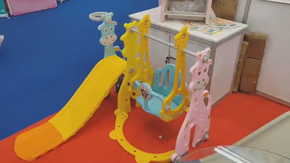 أرجوحة مع زحلاقية 3 في 1 للعب للأطفال