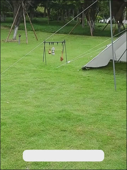 عربة وطاولة تخييم قابلة للطي مع عجلات ثلاثية متعدد الوظائف