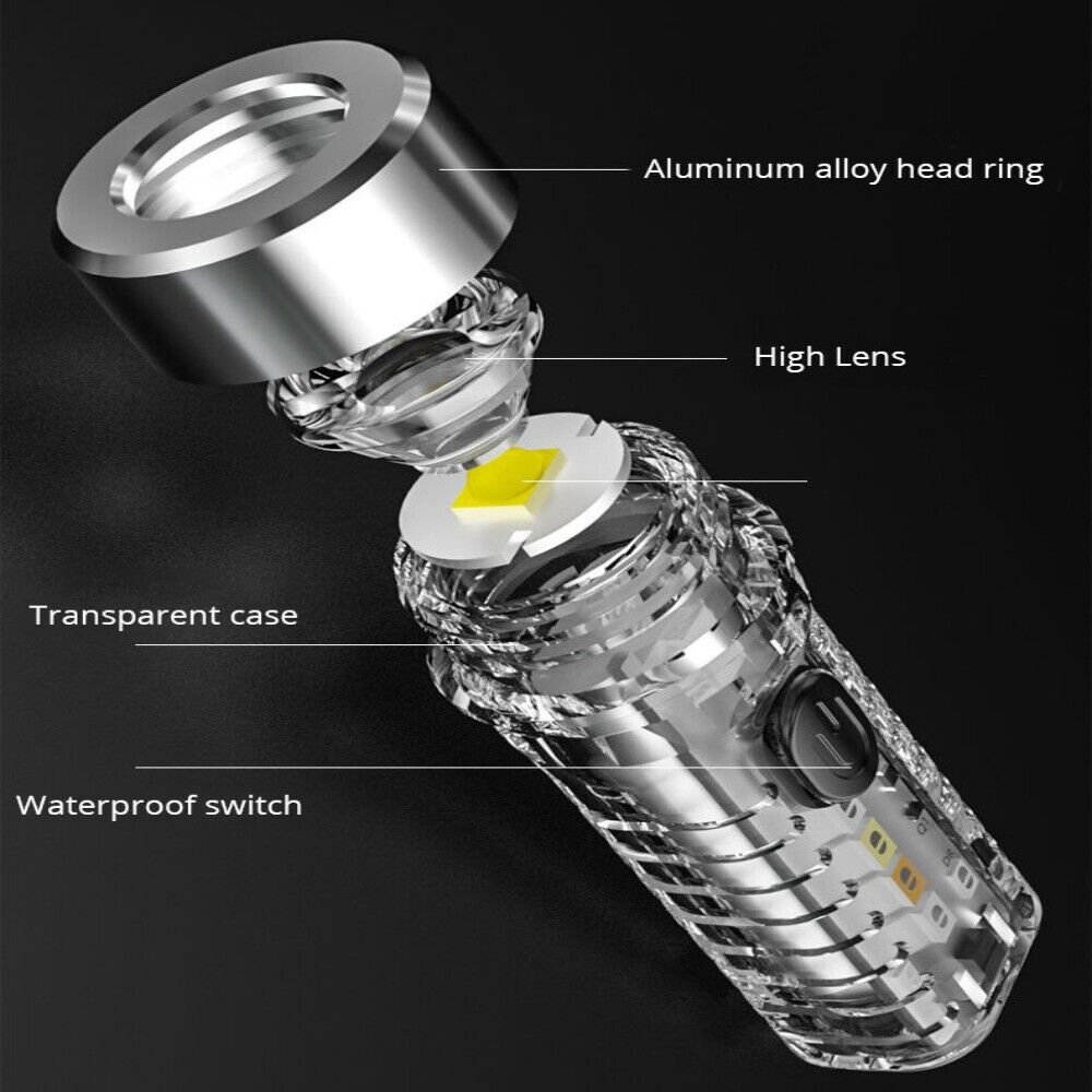 BoxPro-28 Mini Rechargeable Keychain Flashlight LED