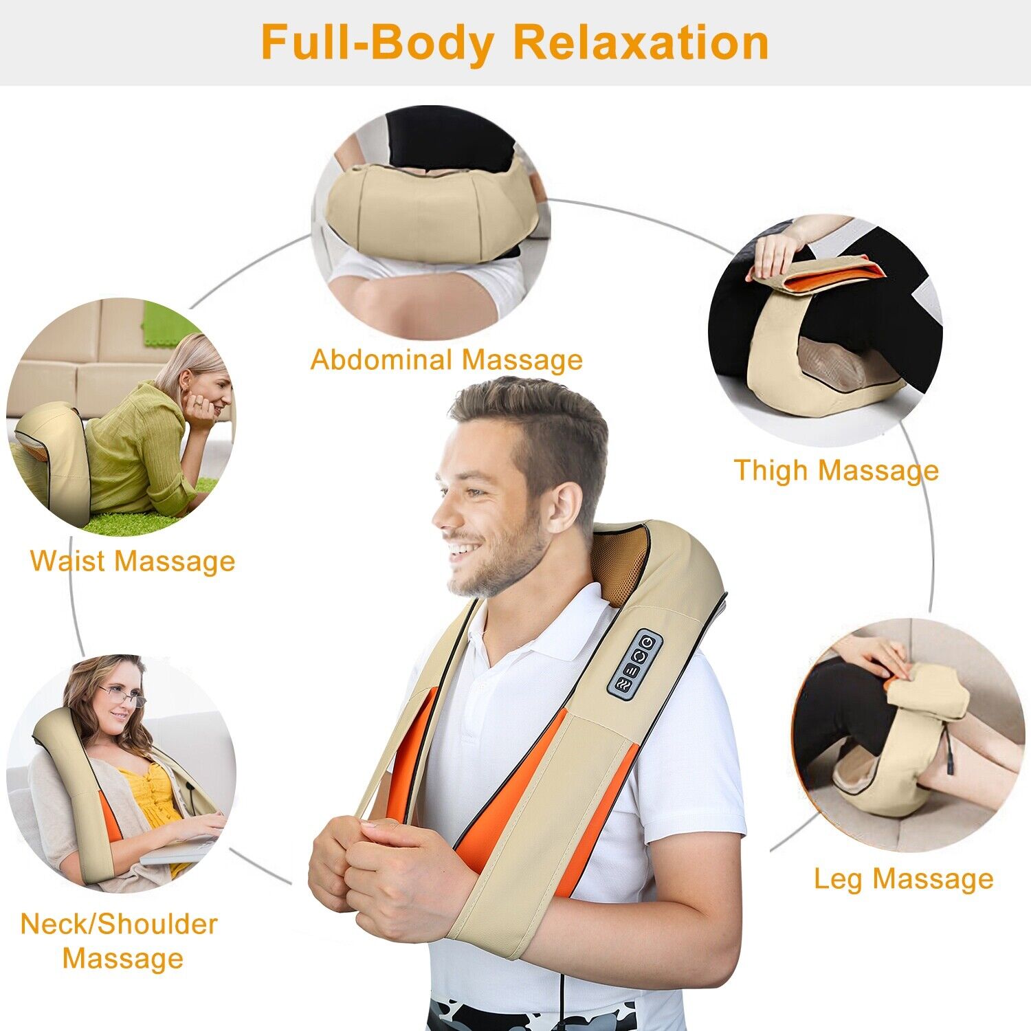 Shiatsu Neck & Shoulder Massager Pillow