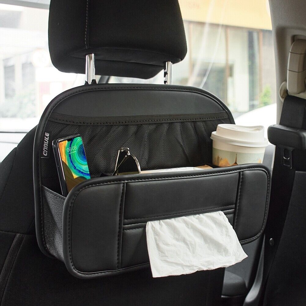 CABULE Car Back Seat Organizer with Tissue Box