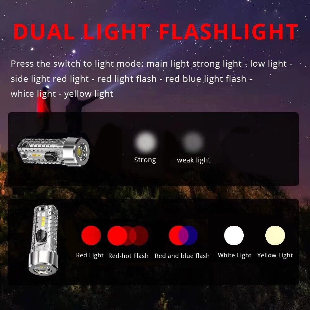 BoxPro-28 Mini Rechargeable Keychain Flashlight LED