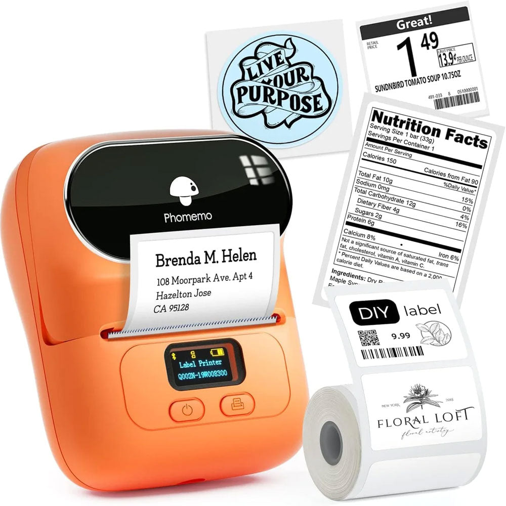 Phomemo M110 Bluetooth Label Printer / Orange