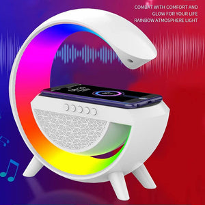 KAKUSIGA KSC-1005 اباجورة مكتب مضيئة بمكبر صوت بشاحن لاسلكي