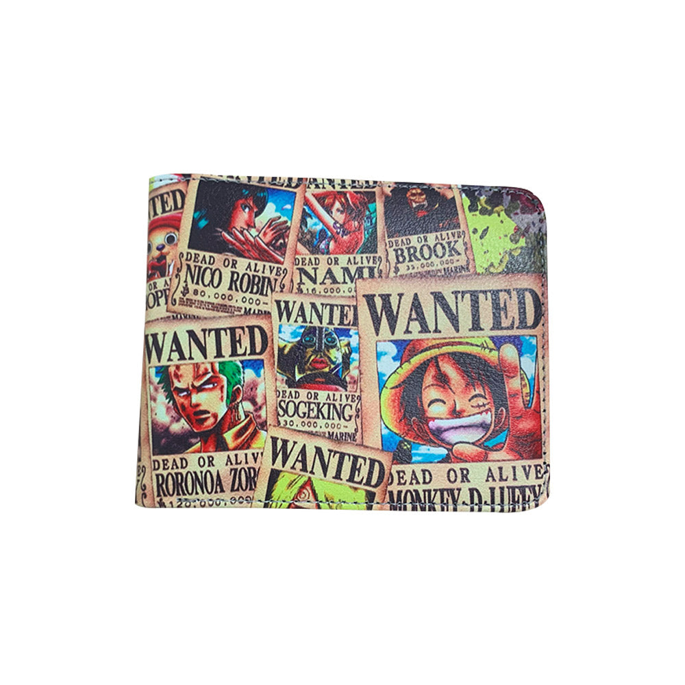 One Piece Wanted Post Printed PU Leather Wallet
